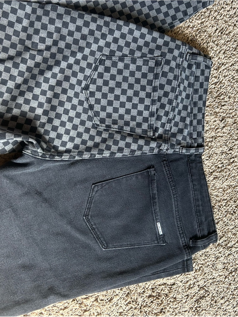 Checkerboard and Black Jeans size 9/28 - Picture 4 of 4
